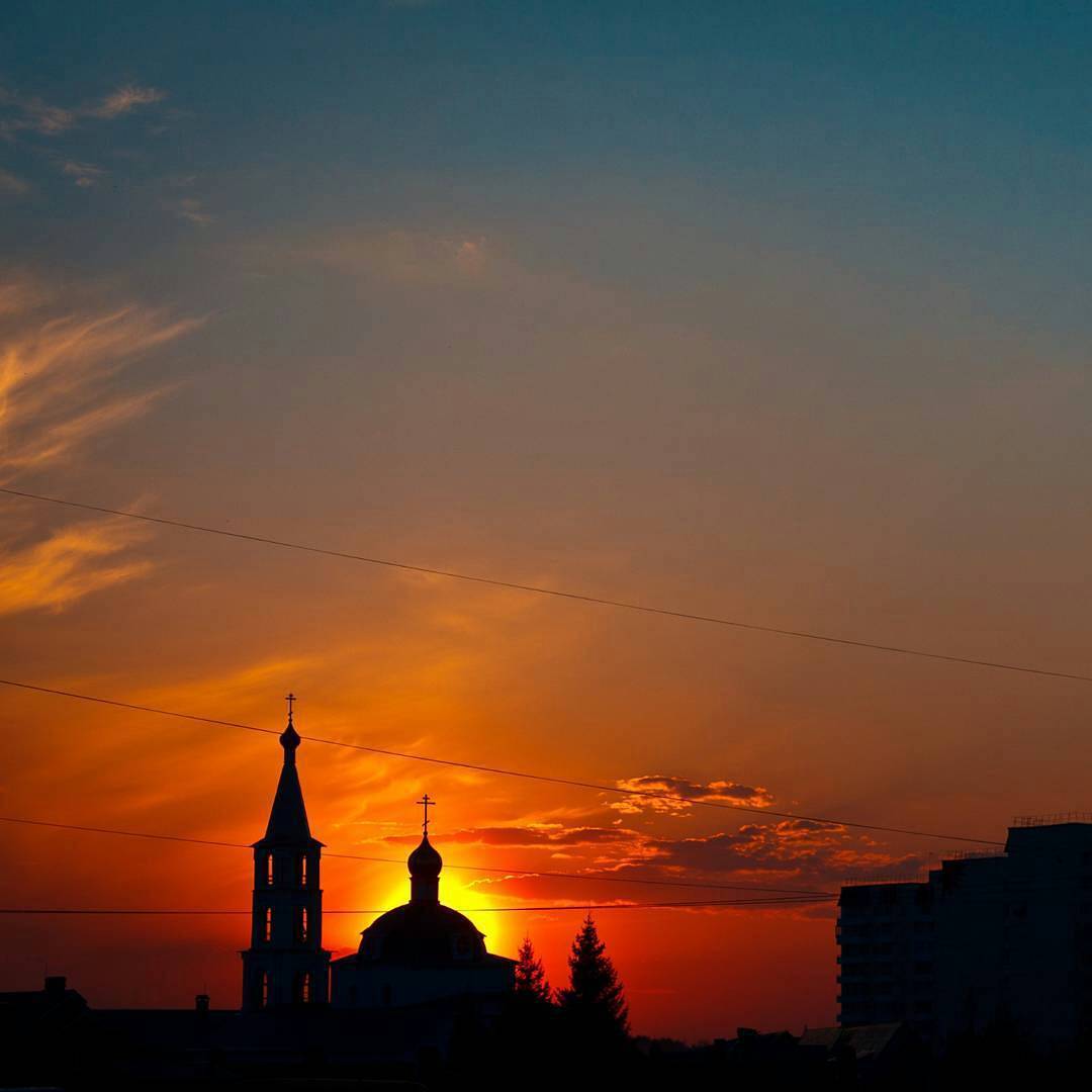 Церковь Ратмино закат